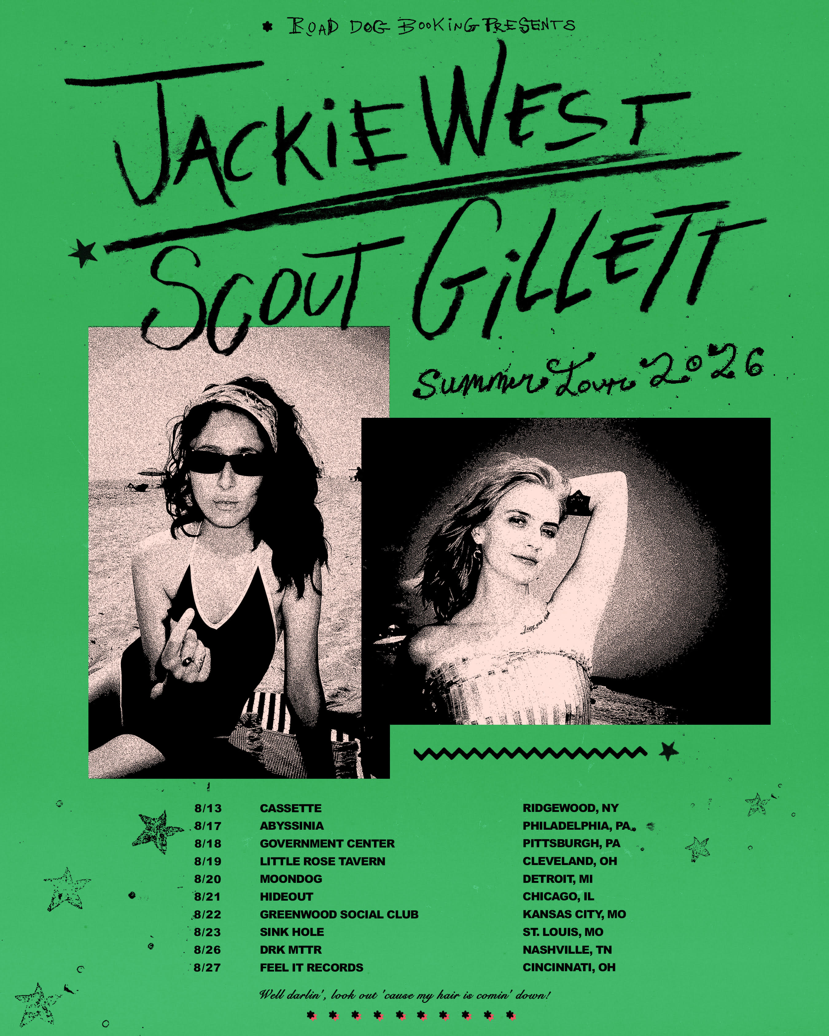 Scout Gillett Summer Tour 2026 - Jackie West and Scout Gillett tour dates